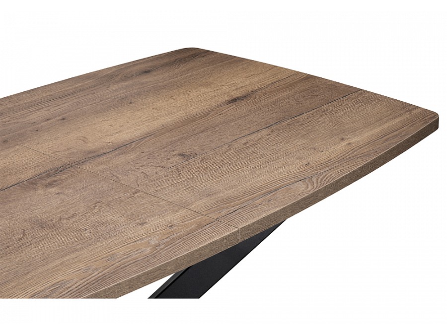 Стол деревянный Палу 130(170)х80х75 дуб галифакс табак / черный