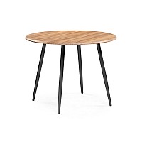 Стол деревянный Абилин 100 дуб вотан / черный матовый