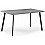 Стол деревянный Тринити Лофт 140x80x75 25 мм бетон / матовый черный