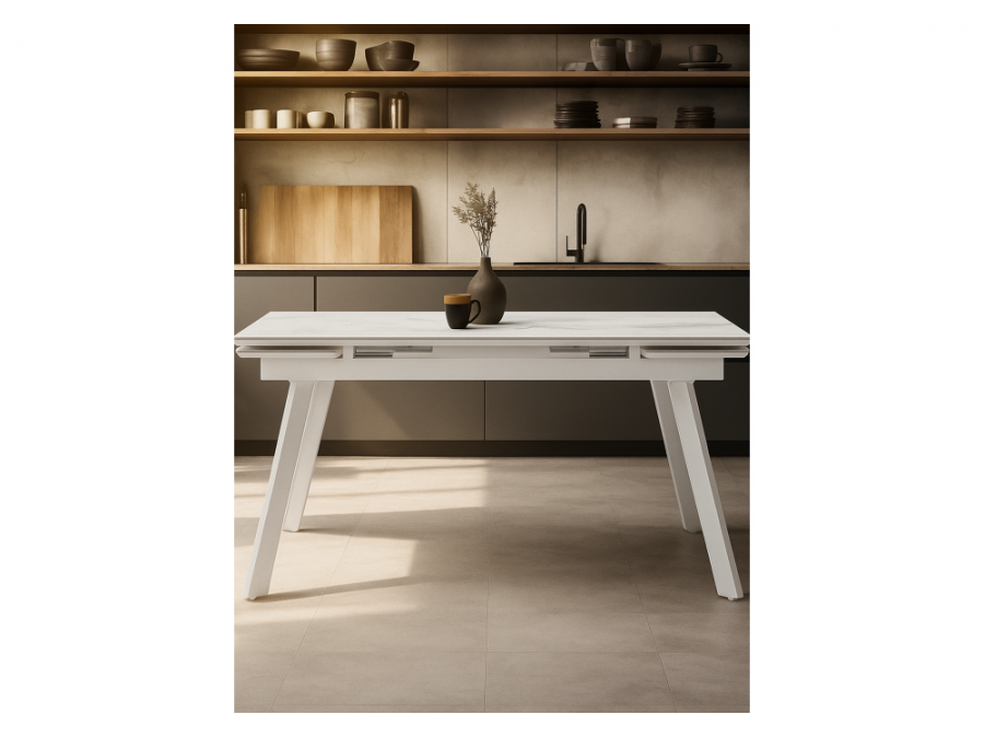 Норман 140 (200) х 80 белый мрамор alpin white / snow white / белый