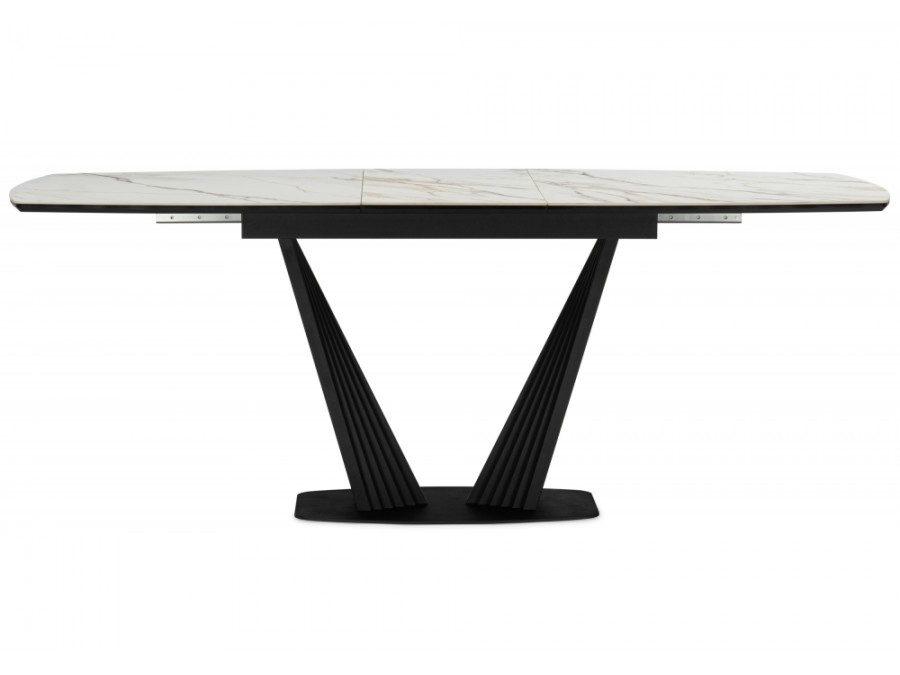 Вейл 160(205)х89 gilt white / черный