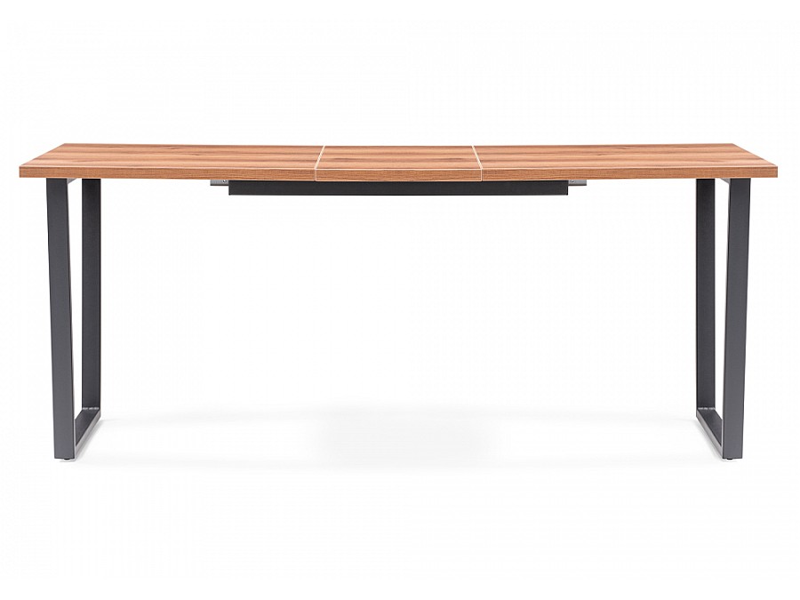 Стол деревянный Лота Лофт 140(180)х80х74 25 мм дуб делано темный / матовый черный