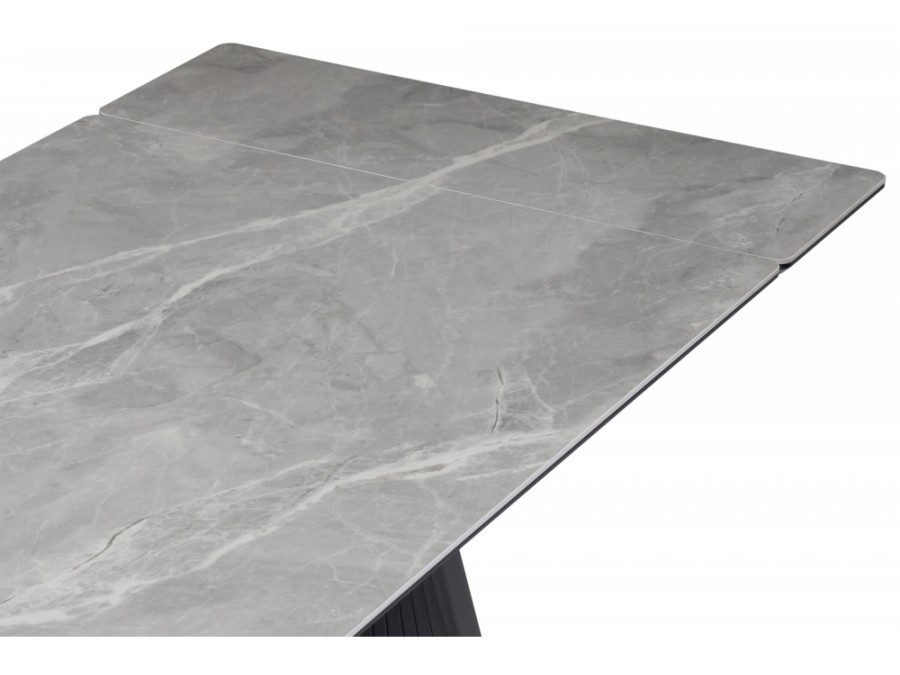 Вейв 140(200)х80 серый мрамор larka grey / черный