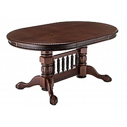 Стол деревянный Кантри 160(200-240)х107х78 орех с коричневой патиной