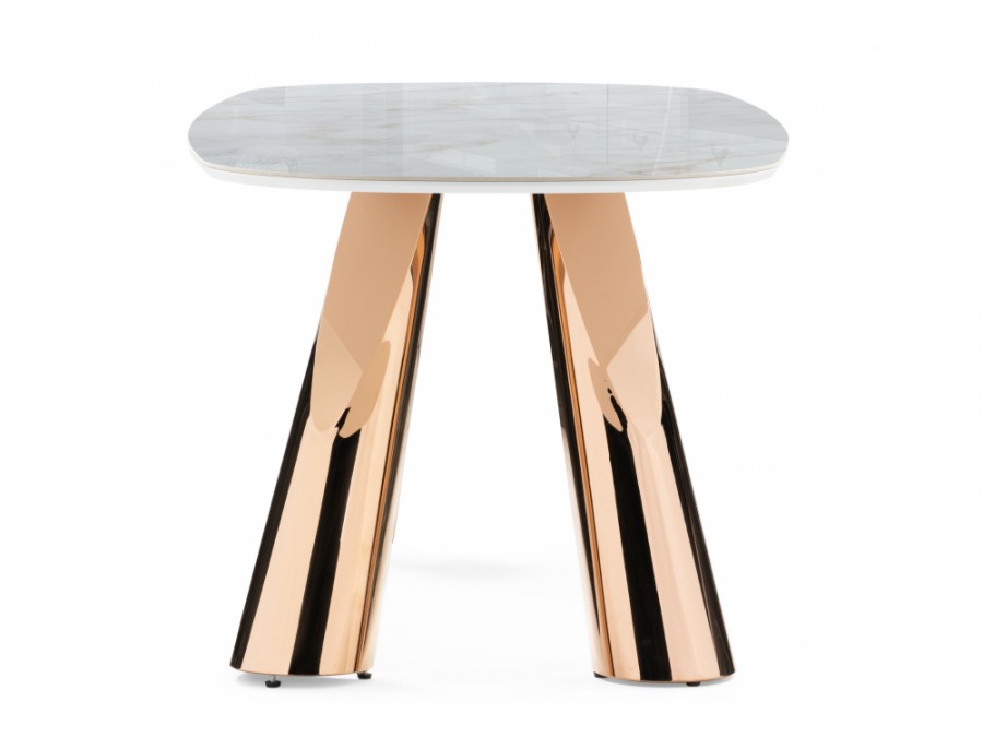 Танго 200х90 белый мрамор carla larkin / розовое золото