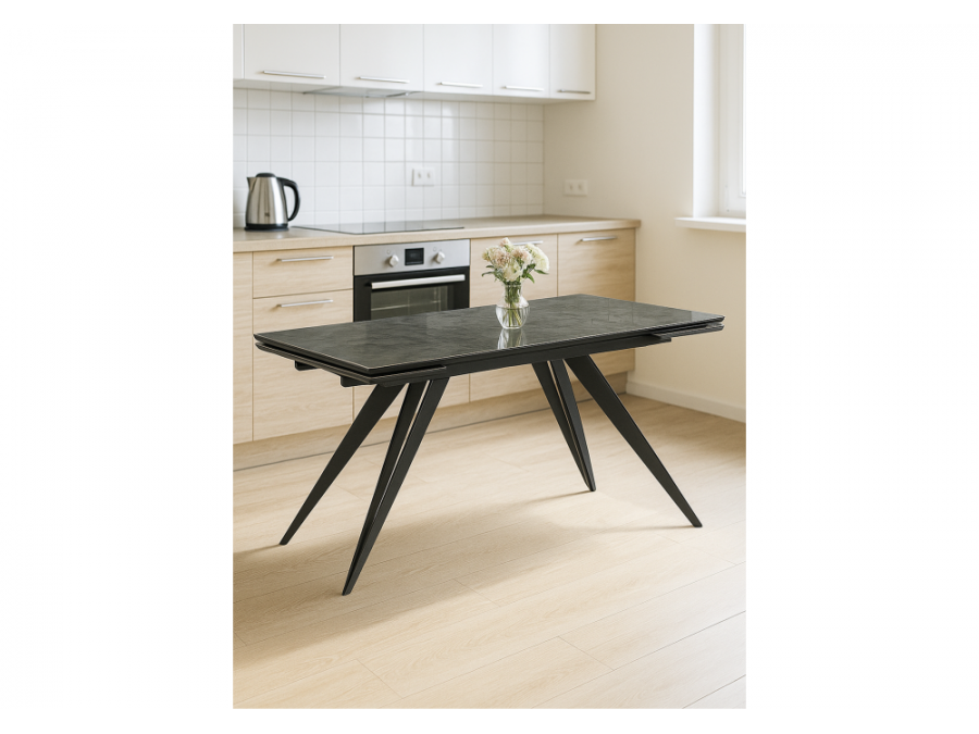 Дарвин 160(220)х89 серый мрамор baolai / черный