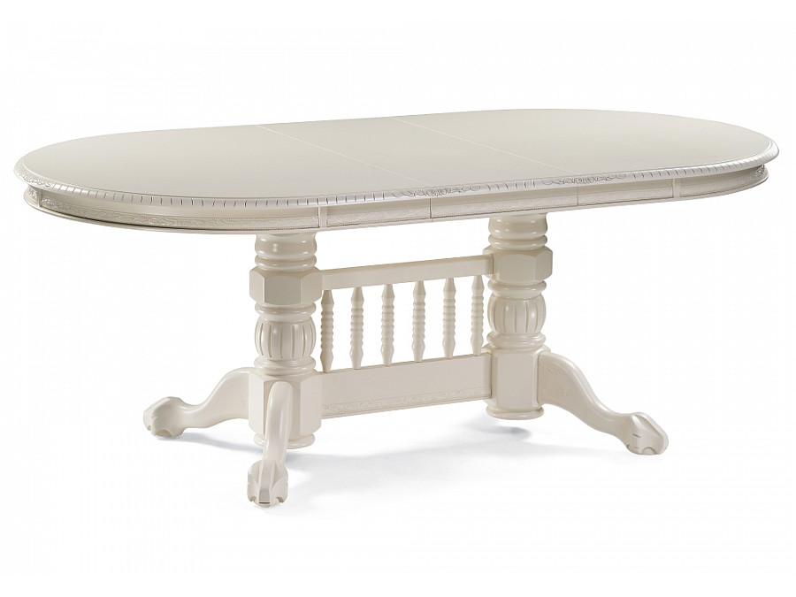 Стол деревянный Кантри 160(200-240)х107х78 слоновая кость