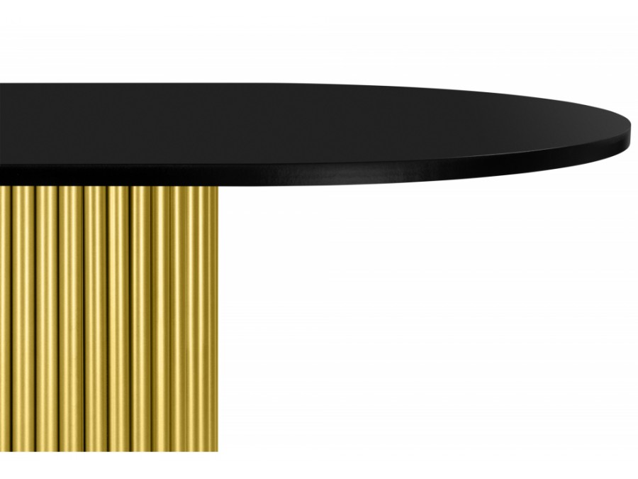 Барон О 200 х 90 черная пленка шагрень / золотые ноги