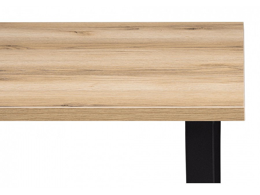 Стол деревянный Лота Лофт 120х74х75 25 мм дуб вотан / матовый черный