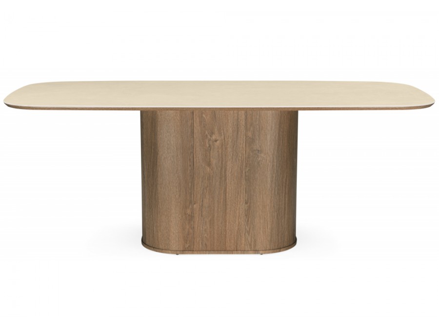 Эллипсо 200х90 okara light yellow / дуб американский