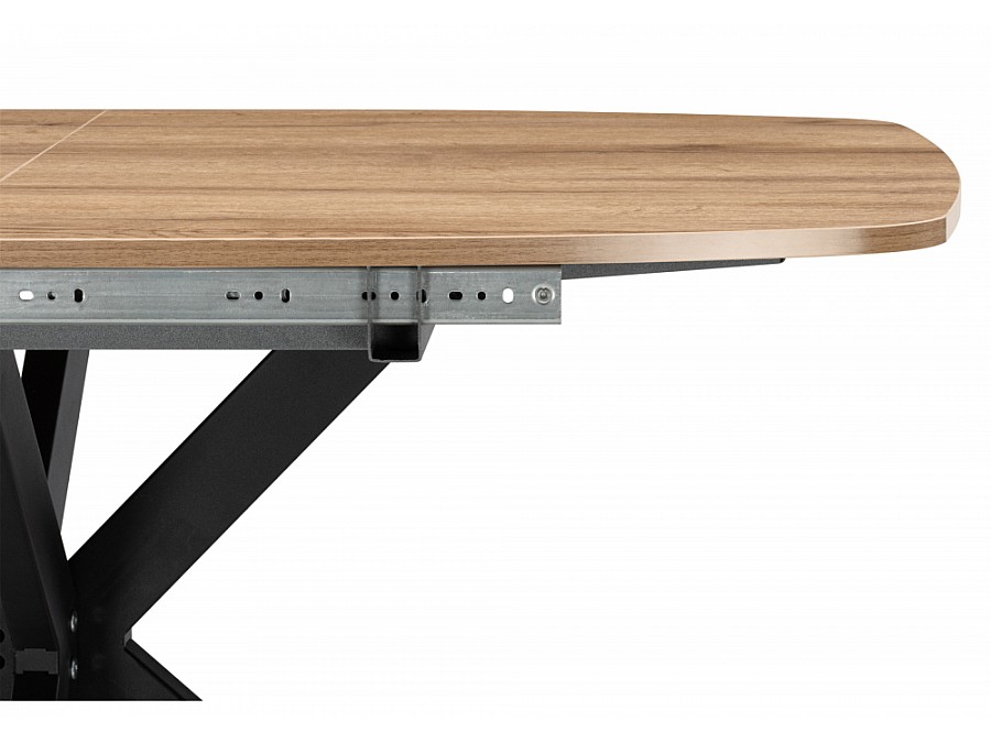 Кортез 116(160)x77 раздвижной дуб табачный / черный