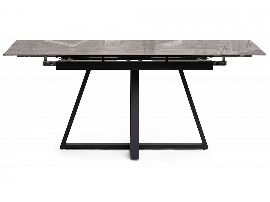 Керамический стол Силлем 120(180)х80х77 dyna fantasico grey / черный