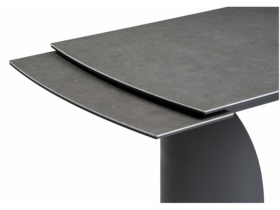 Керамический стол Готланд 160(220)х90х79 ink gray / черный