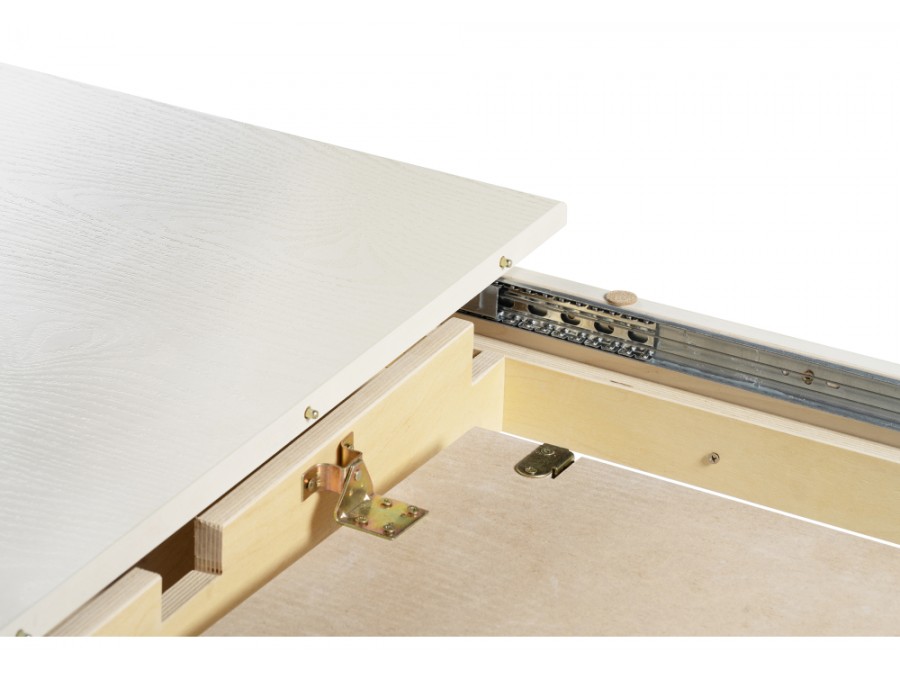 Стол деревянный Морнит 180(240)х100х76 слоновая кость / золото