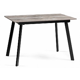 Стол деревянный Агни 110(140)х68х76 сосна пасадена / черный матовый