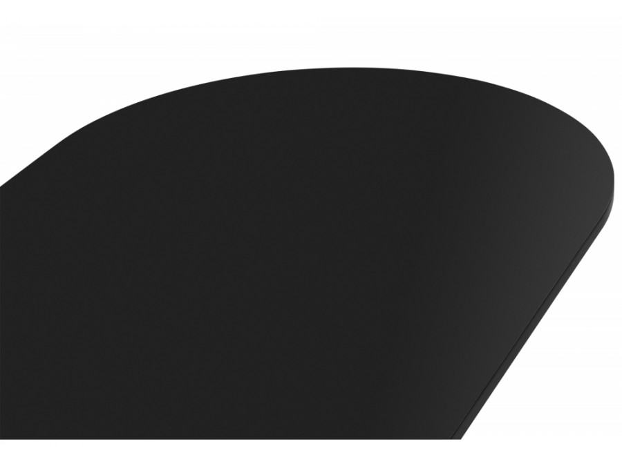 Барон О 160 х 90 черная пленка шагрень / золотые ноги