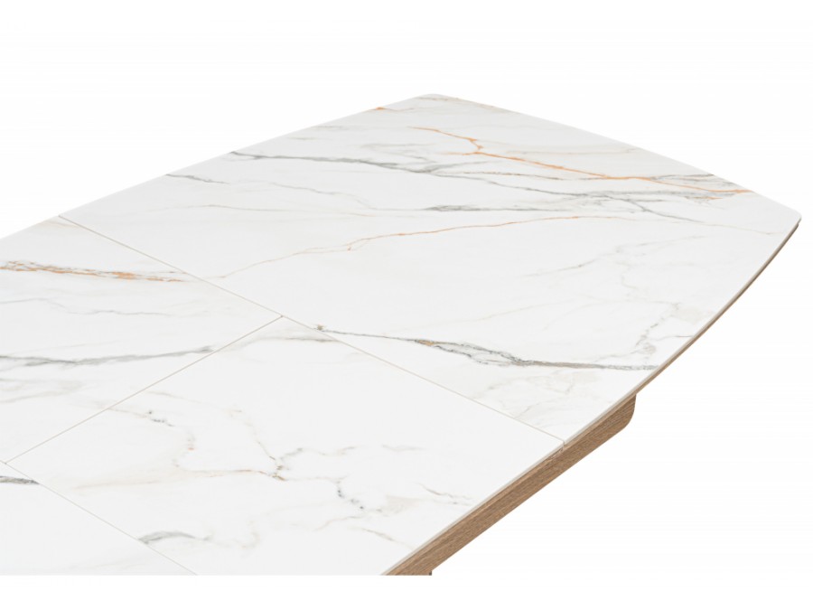 Люмен 140(180)х80 белый с прожилками gilt white / дуб американский