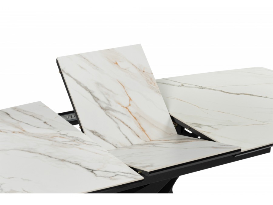 Риполь 160(205)х89 белый с прожилками gilt white / черный