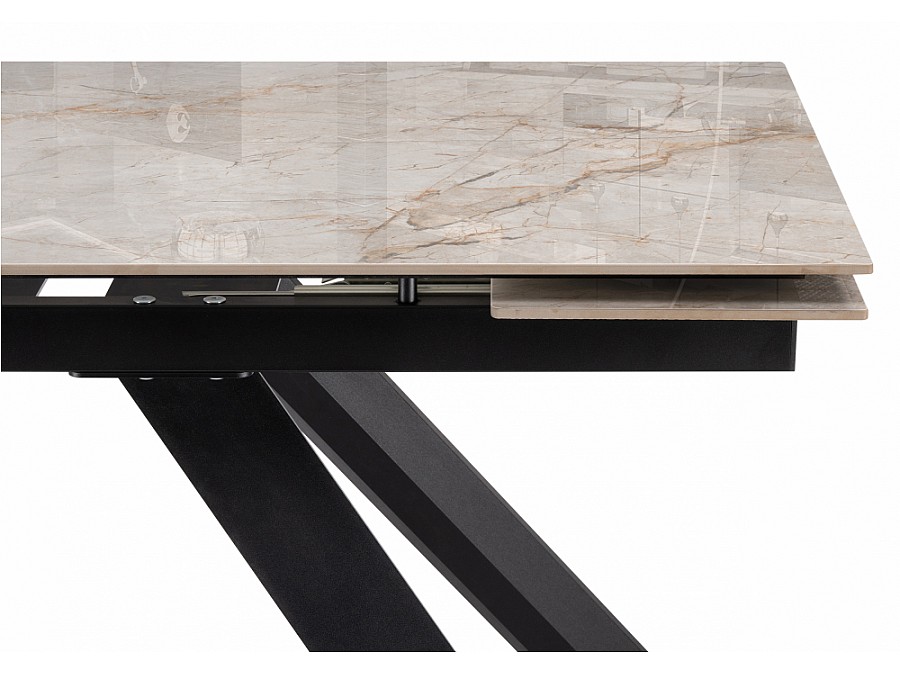 Керамический стол Гарднер 140(200)х80х76 temptation avorio / черный