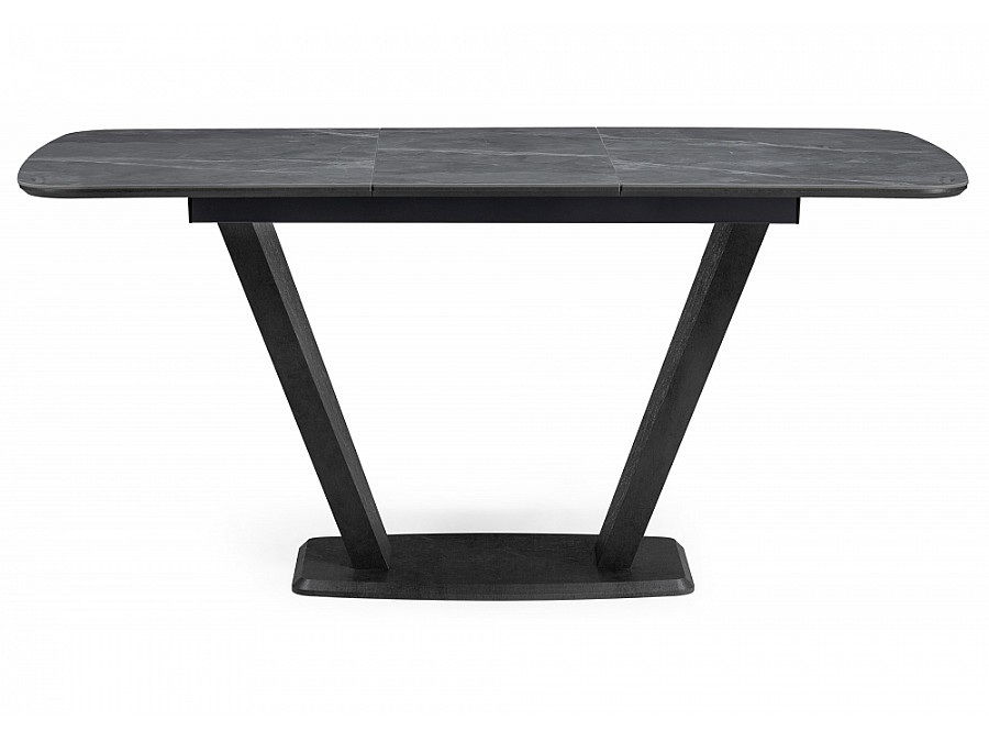 Керамический стол Петир 120(160)х80х75 larka grey / черный