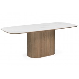 Эллипсо 200х90 snow white / дуб американский