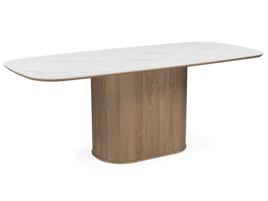 Эллипсо 200х90 snow white / дуб американский