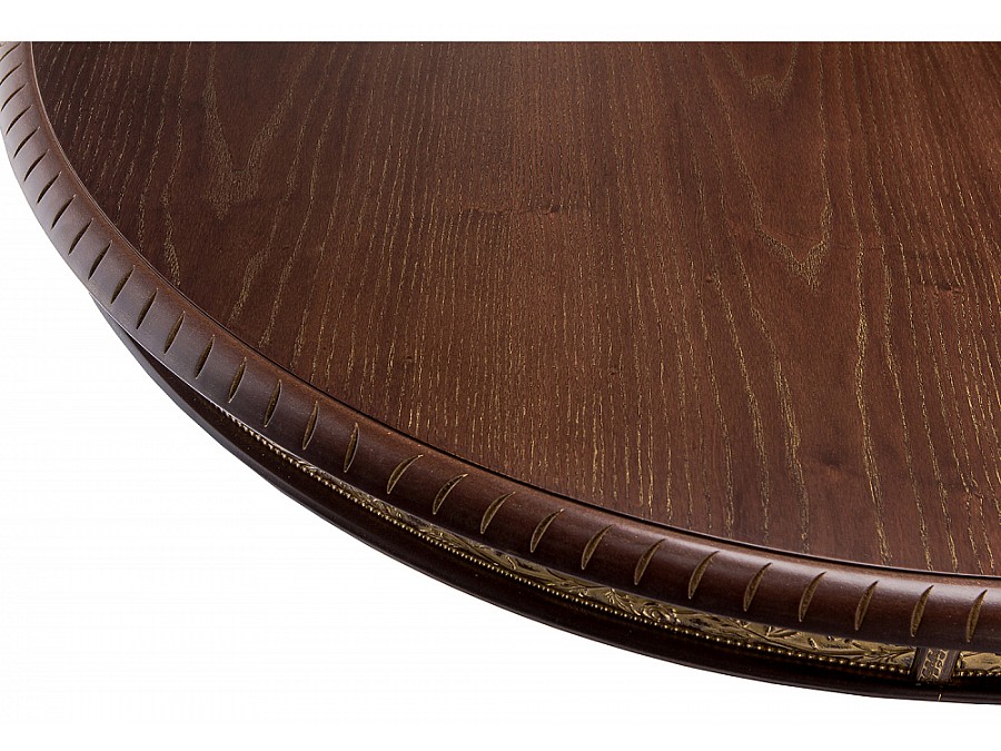 Стол деревянный Кантри 160(200-240)х107х78 орех с золотой патиной