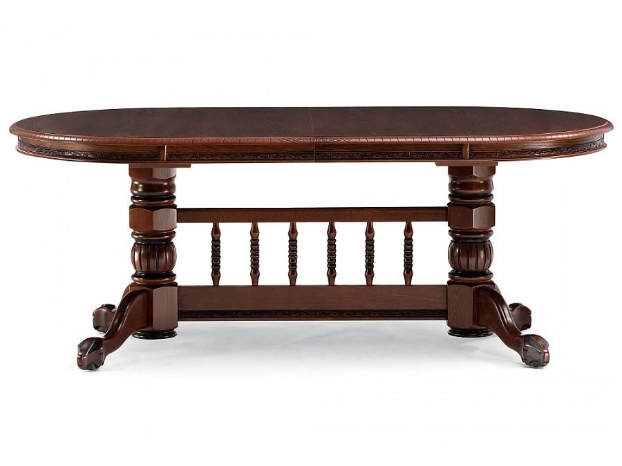 Стол деревянный Кантри 200(280)х107х79 орех / коричневая патина