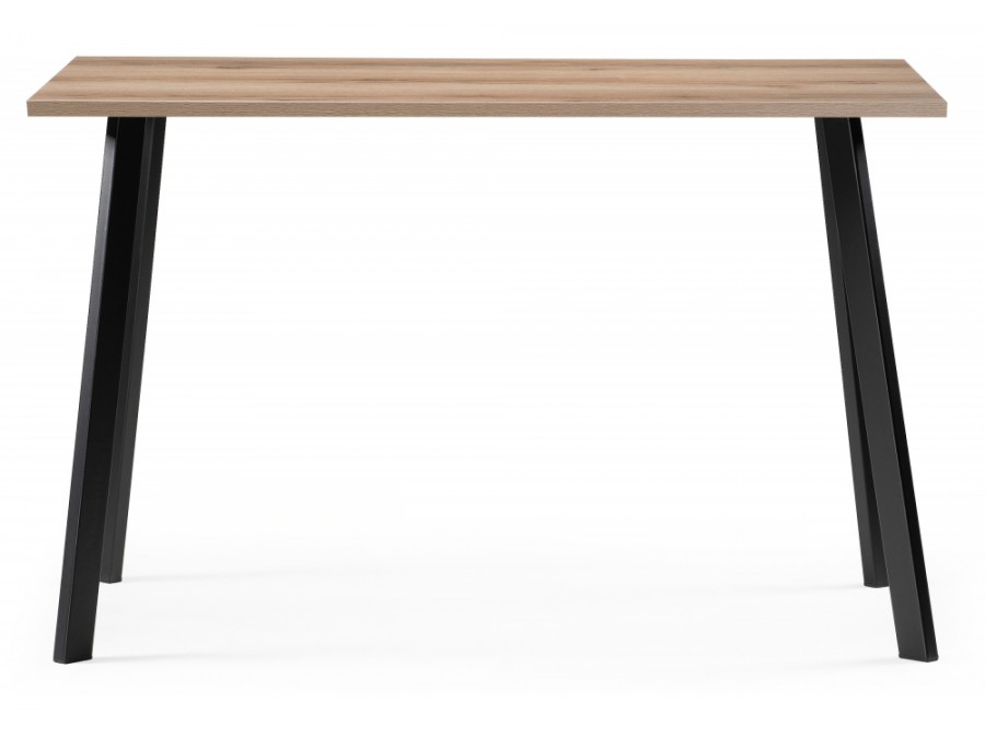 Стол деревянный Тринити Лофт 120х80х75 25 мм дуб делано светлый / черный матовый