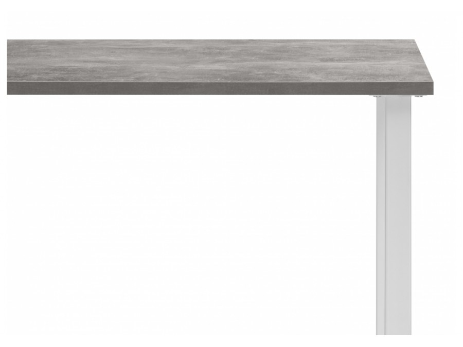 Лиман 140 x 80 бетон светлый / белый матовый