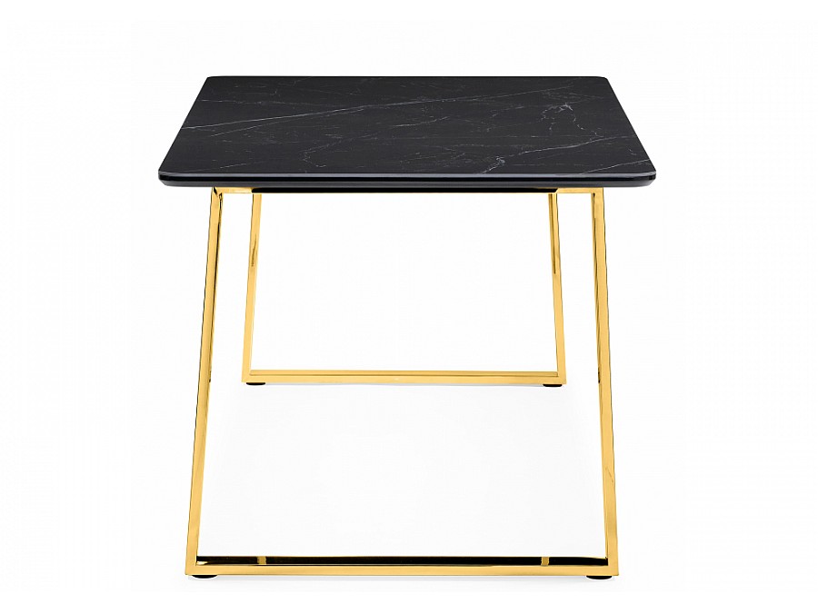 Керамический стол Селена 2 180х90 черный мрамор / золото