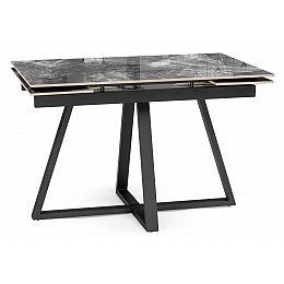 Керамический стол Силлем 120(180)х80 риальто серый темный / черный