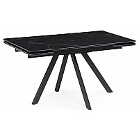 Керамический стол Вилли 140(200)х80 черный мрамор shakespeare black / черный