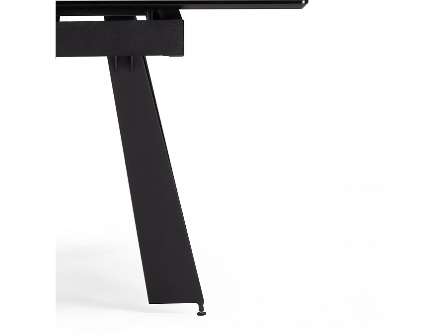 Керамический стол Марвин 160(220)х90х76 белый мрамор / черный