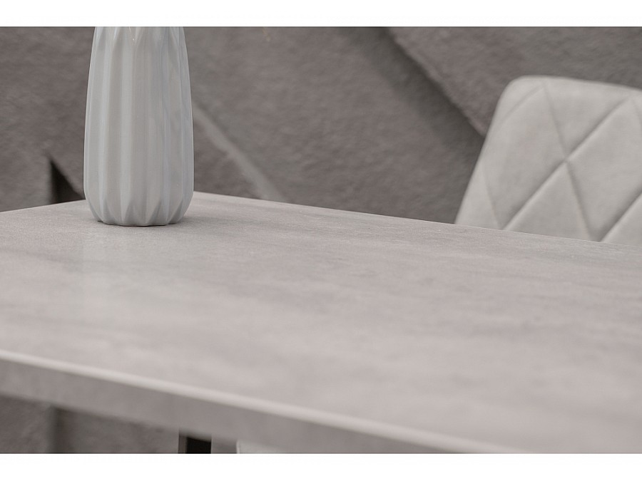 Стол деревянный Лота Лофт 140х80х75 25 мм черный матовый / бетон