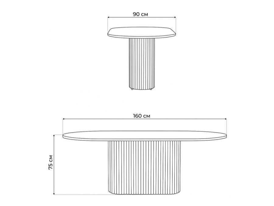 Барон О 160 х 90 черная пленка шагрень / золотые ноги