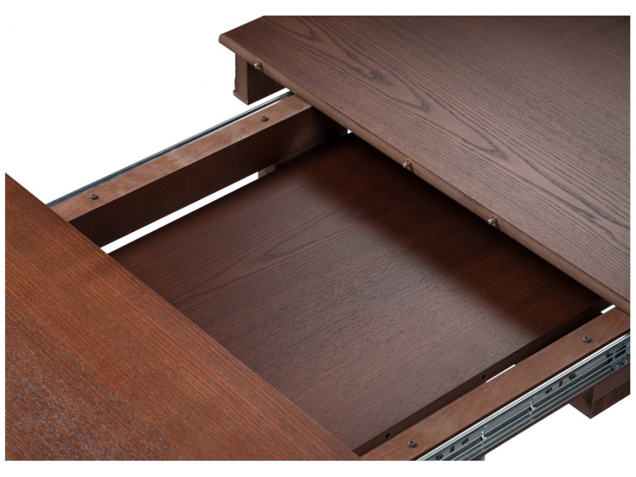 Стол деревянный Кантри 120 орех с коричневой патиной