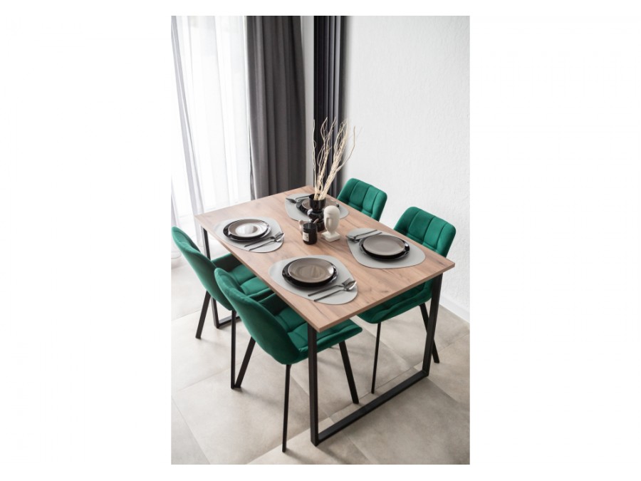 Лиман 117 х 77 дуб крафт табачный / черный матовый