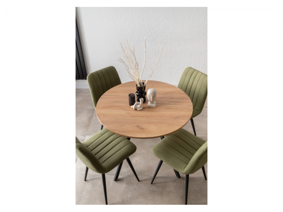 Курт 90 / 130 дуб крафт золотой / черный матовый