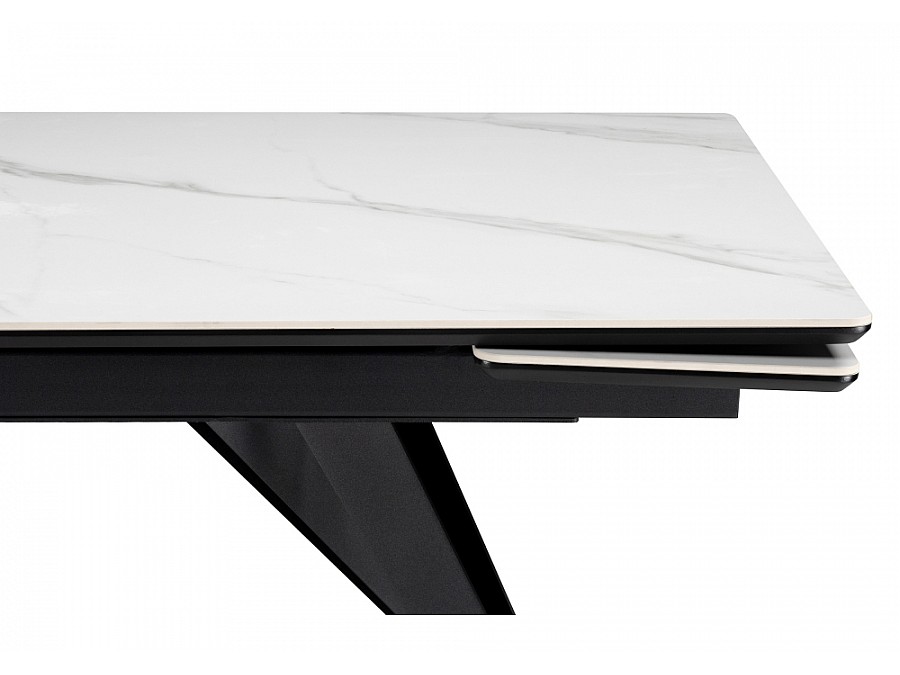 Дарвин 140(200)х80 белый мрамор snow white / черный