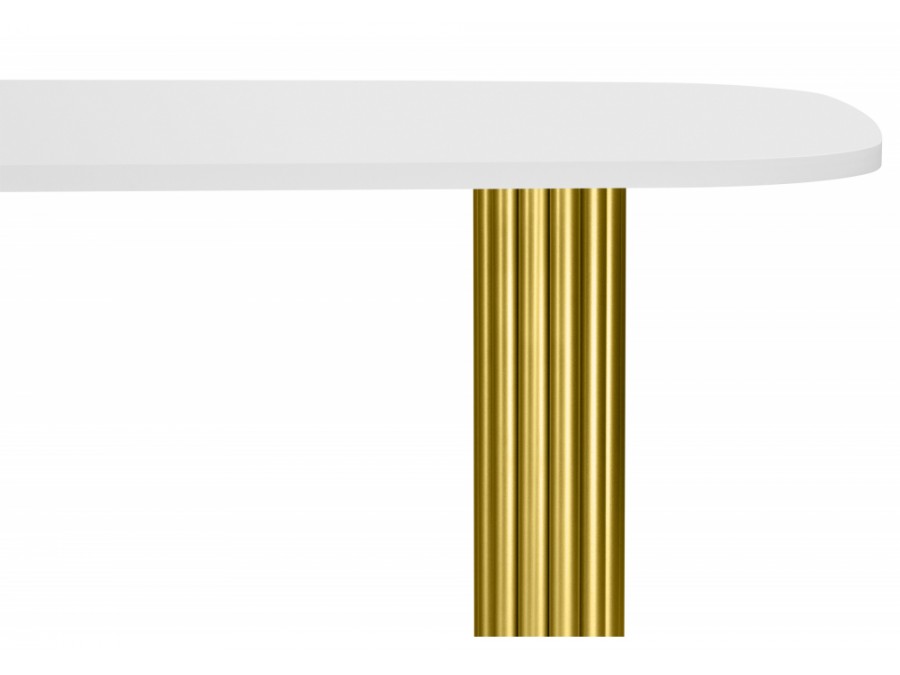 Бавария B 200 х 90 белая пленка шагрень / золото