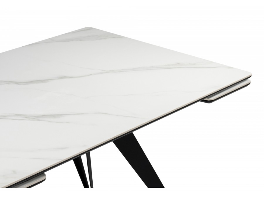 Дарвин 160(220)х89 белый мрамор snow white / черный