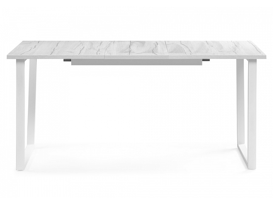 Стол деревянный Стол раскладной Лота Лофт 120(160)х75х75 25 мм юта / матовый белый