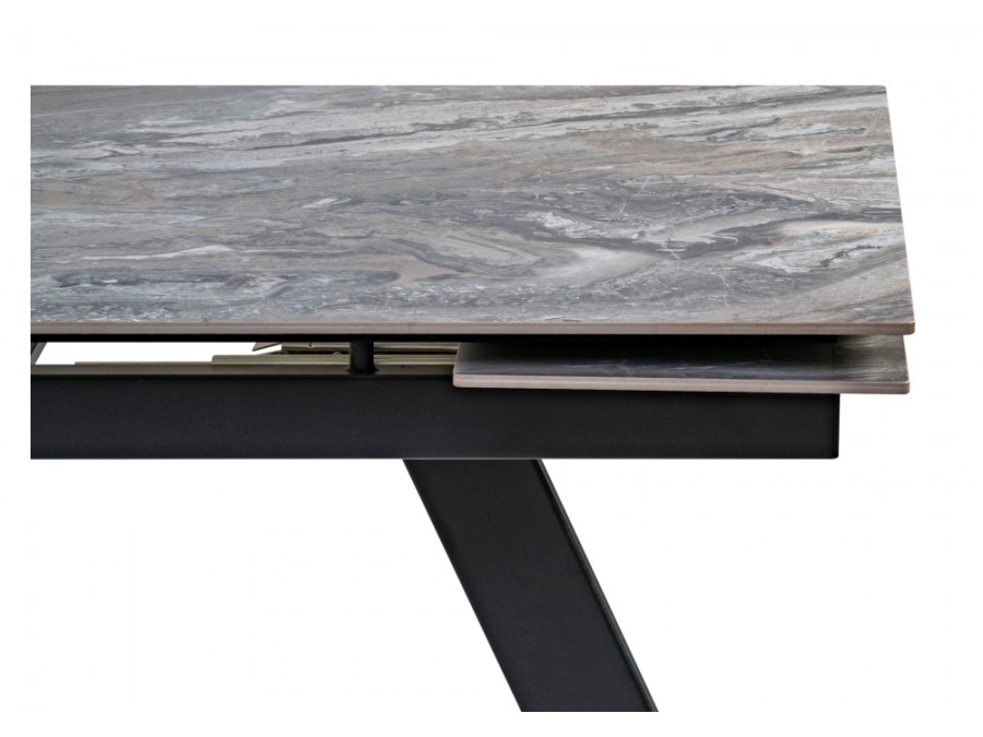 Керамический стол Невис 140(200)х80х76 оробико / черный