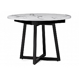 Стол деревянный Регна 100(130)х100х75 черный / белый