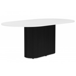 Барон О 180 х 90 белая пленка шагрень / черные ноги