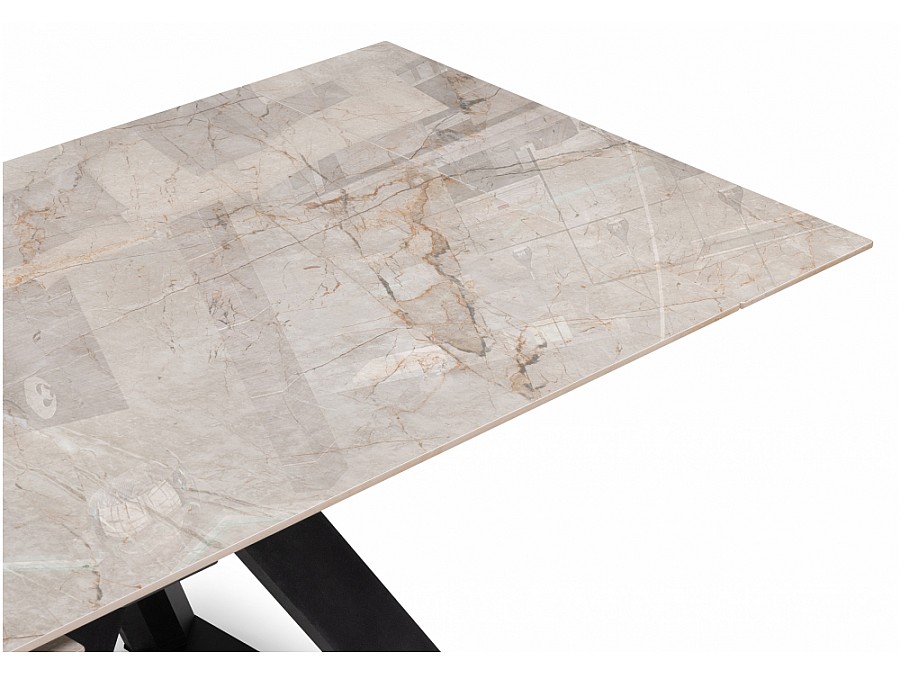 Керамический стол Гарднер 140(200)х80х76 temptation avorio / черный