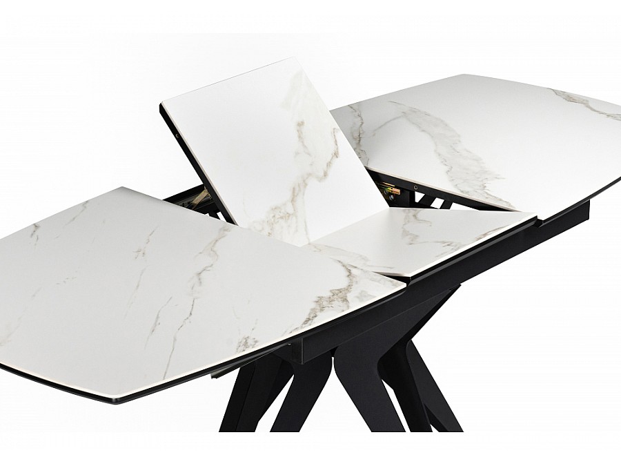 Риполь 140(180)х80 белый мрамор snow white / черный