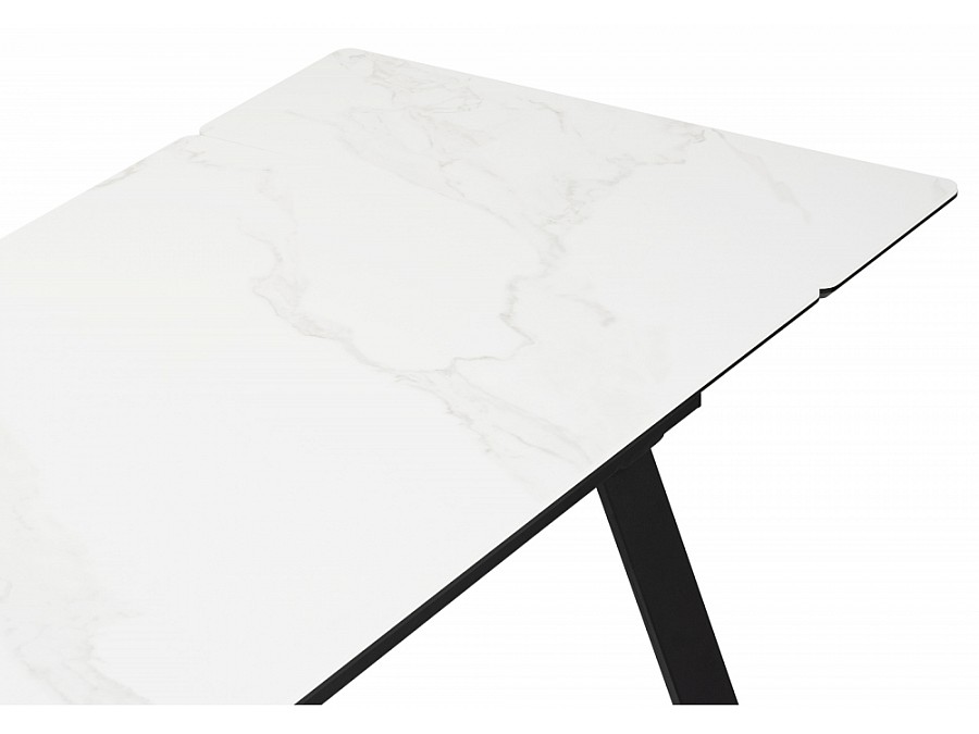 Норман 140(200)х80х75 белый мрамор alpin white / черный