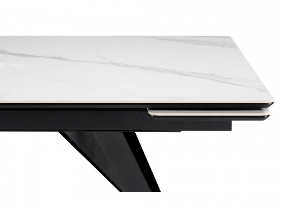 Дарвин 160(220)х89 белый мрамор snow white / черный